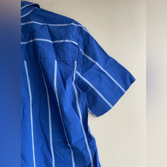 New Madewell Oversized Boxy Button Up Shirt in Signature Poplin Blue Small - Picture 11 of 15